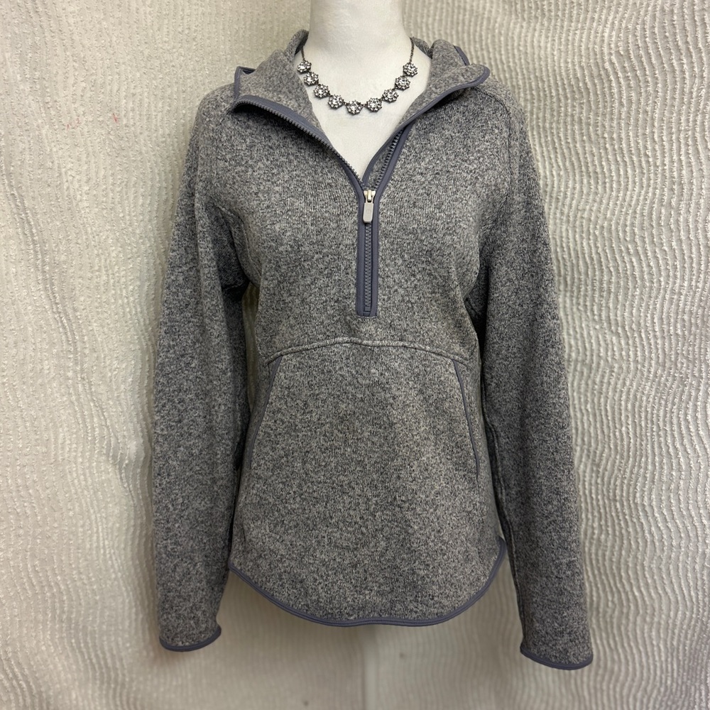 Lululemon Heathered Grey Fleece Thank You Hoodie Womens M / L No Tag Athleisure